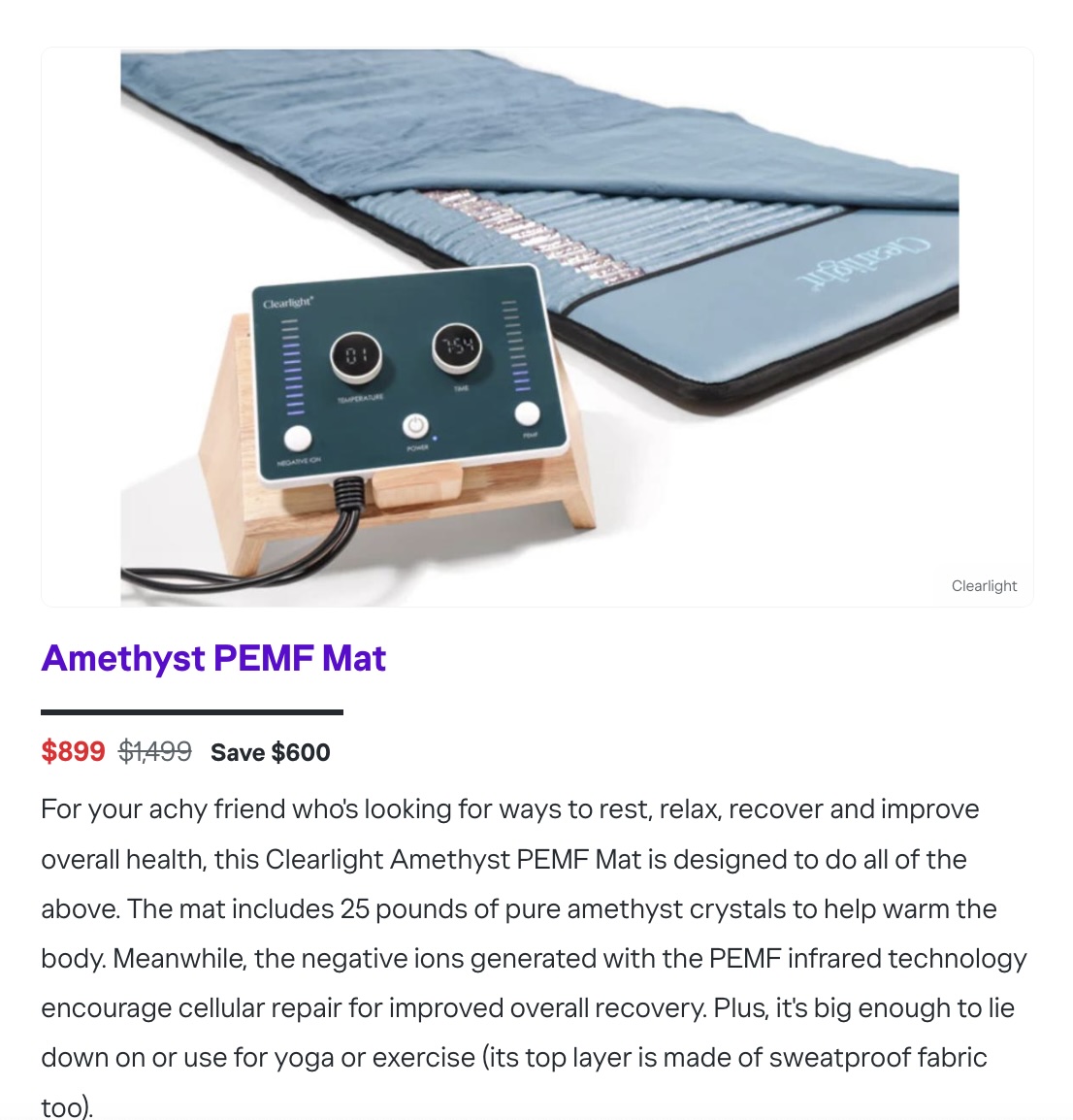 PEMF mat featured in Yahoo Life