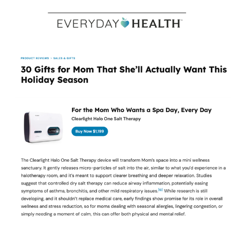 The HALO ONE® selected by Everyday Health editors from hundreds of products as gift that reminds mom that her health and happiness matter!
