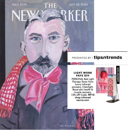 Clearlight Red Light Therapy PERSONAL Tower in The New Yorker September 2025 as part of “Tips and Trends”