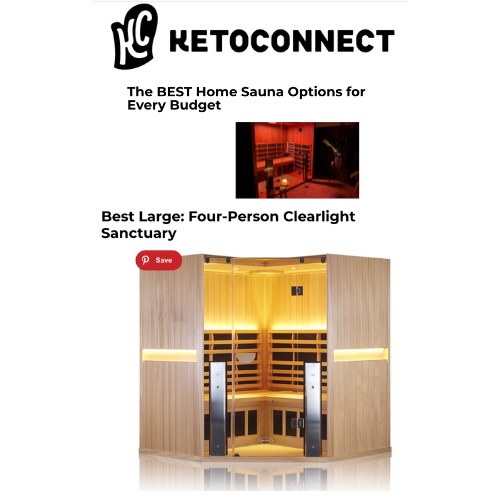 Clearlight Sanctuary Four-Person Named Best Large Home Sauna